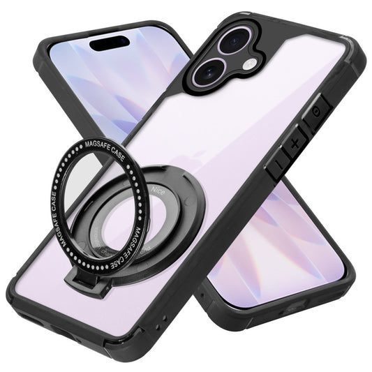 Silicone Grip Clear Case Ring Holder Kickstand For Apple iPhone 17