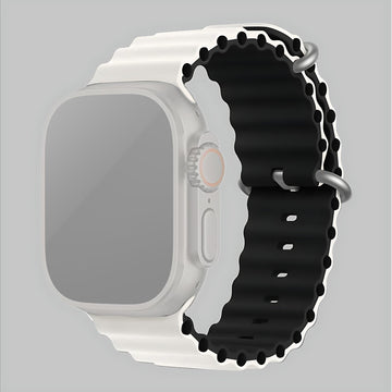 Silicone Ocean Loop Strap Compatible with Apple Watch , Waterproof Sport iWatch Strap for Men & Women (Strap Only, Watch Not Included)