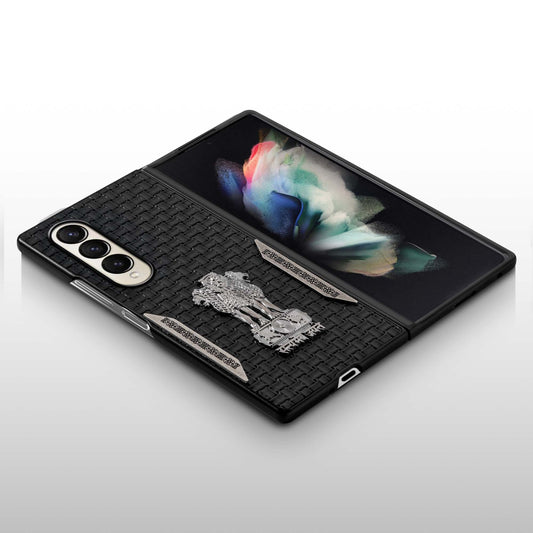 Designer Back Case Inspired by Satyamev Jayate, Textured Surface & Soft Inner Fabric for Samsung Z Fold 3