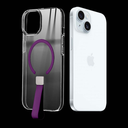 Exquisite MagSafe Transparent Case for Apple iPhone 14 with Strap , Hard Back Cover with Long Lasting Anti Yellowing Protection