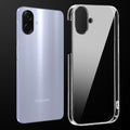 Transparent anti-yellow hard back case fitted on Samsung A07 5G showing full back coverage and camera protection