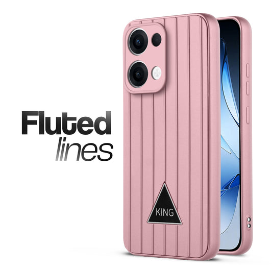 Glossy Matte Line Texture Back Cover for Oppo Reno 13 5G