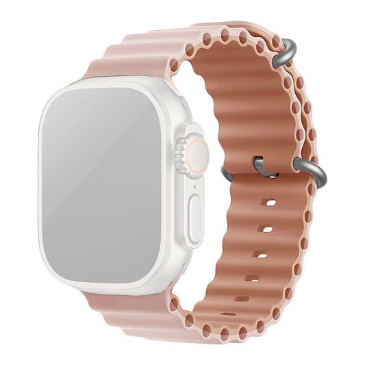 Silicone Ocean Loop Strap Compatible with Apple Watch , Waterproof Sport iWatch Strap for Men & Women (Strap Only, Watch Not Included)