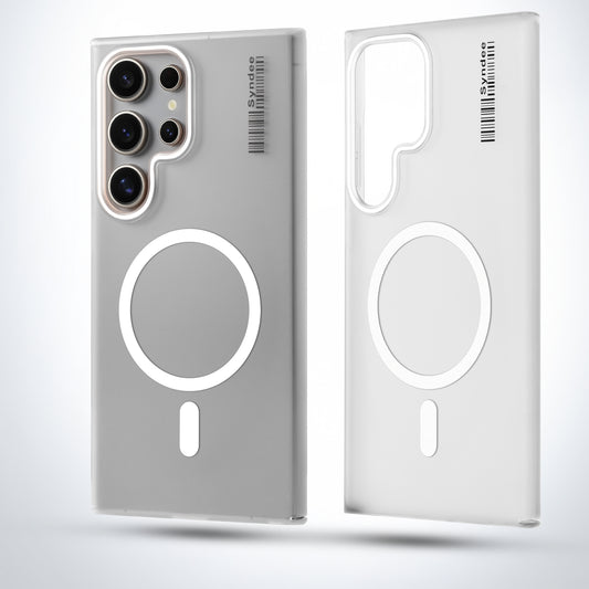 New Elegant Frosted Matte Slim Back With MagSafe Support Back Case For Samsung S22 Ultra 5G