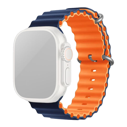 Silicone Ocean Loop Strap Compatible with Apple Watch , Waterproof Sport iWatch Strap for Men & Women (Strap Only, Watch Not Included)