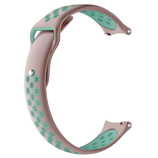 Comfort Fit Breathable Dotted Dual-Tone Silicone Watch Strap - (Only Strap)