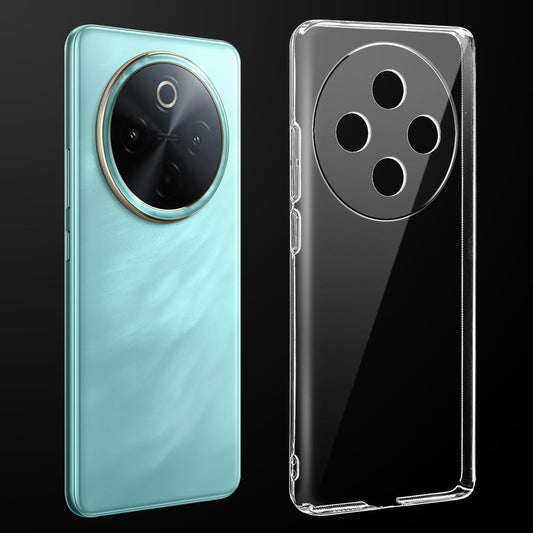 Transparent anti-yellow hard back case fitted on iQOO Z10 5G showing full back coverage and camera protection