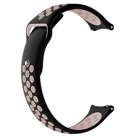 Comfort Fit Breathable Dotted Dual-Tone Silicone Watch Strap - (Only Strap)