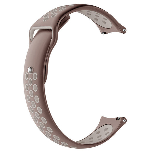 Comfort Fit Breathable Dotted Dual-Tone Silicone Watch Strap - (Only Strap)