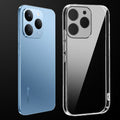 Transparent anti-yellow hard back case fitted on Realme 15T 5G showing full back coverage and camera protection