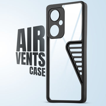 Silicone Border Transparent Cover with Heat Dissipation Holes Drop-Proof Back Cover for OnePlus Nord CE 3 5G