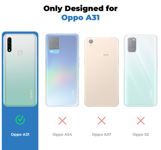 Silicone Border Transparent Back Cover for Oppo A31