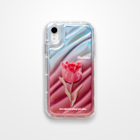 Tulip Flower Print Transparent Back Cover for Apple iPhone XR