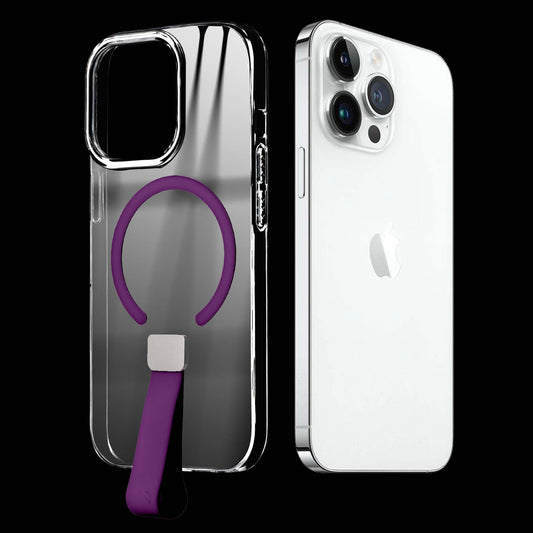 Exquisite MagSafe Transparent Case for Apple iPhone 14 Pro with Strap , Hard Back Cover with Long Lasting Anti Yellowing Protection