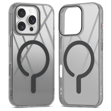 360° Airbag Protection Jelly Transparent Wireless Charging Support Compatible Back Case For Apple iphone 16 Pro Max with Metal Finish Buttons