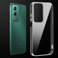 Transparent anti-yellow hard back case fitted on Oppo A5 5G showing full back coverage and camera protection