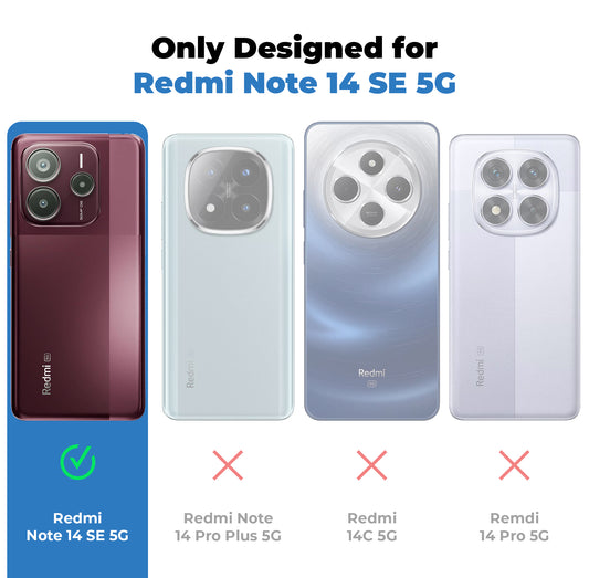 3D Design Soft Silicone Case With Matte Ring Camera Protection Back Cover For Redmi Note 14 SE 5G