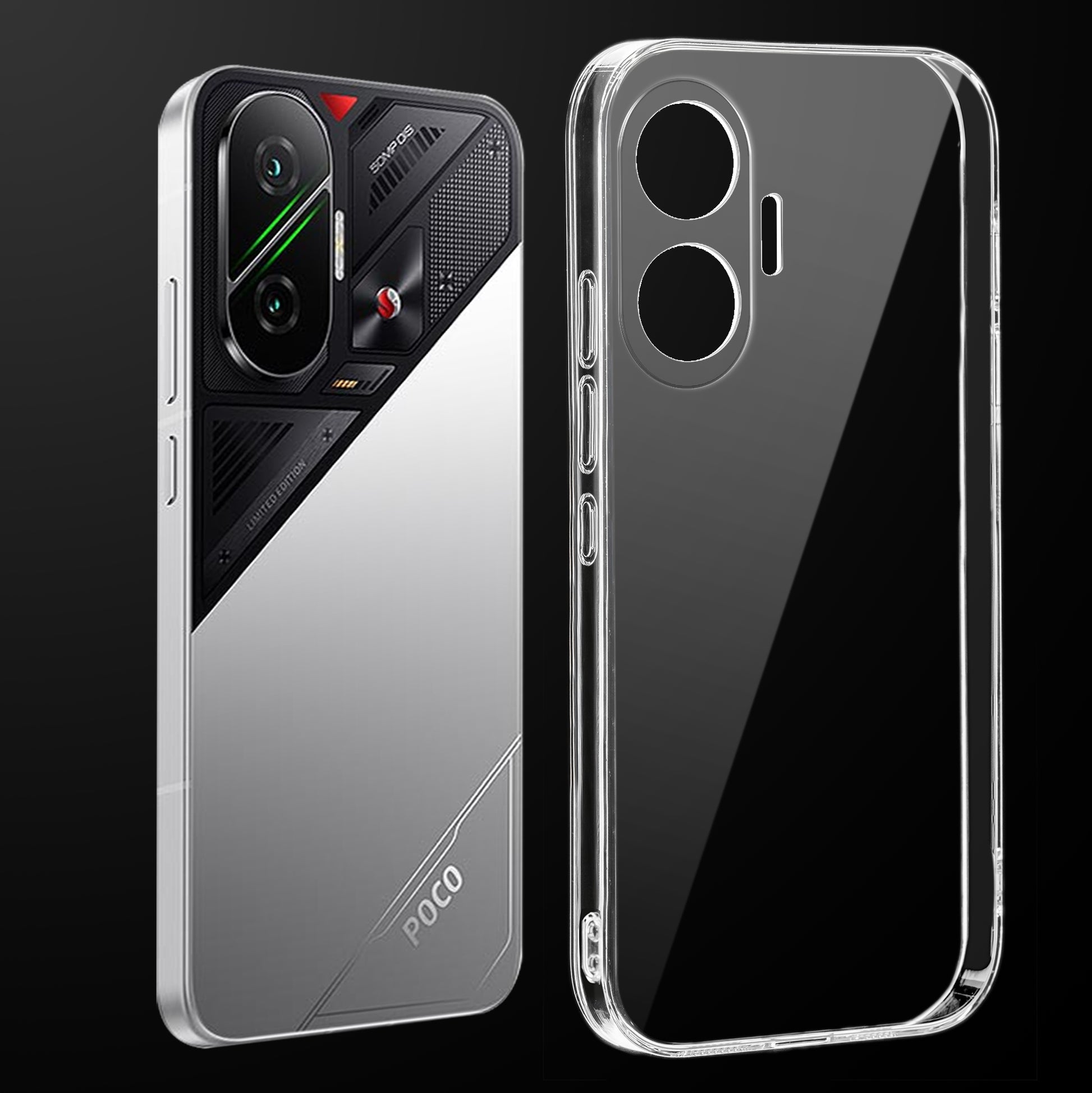 Crystal Clear Hard Anti-Yellow Transparent Back Cover Case For Poco F7 Crystal Clear Hard Anti-Yellow Transparent Back Cover Case For Poco F7