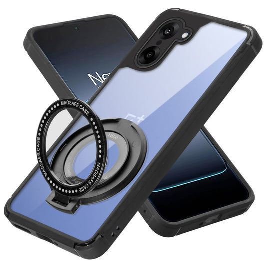 Silicone Grip Clear Case Ring Holder Kickstand For OnePlus Nord CE 5 5G