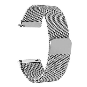 Elegant Metal Adjustable Loop Magnetic Strap for Watch Compatible With 19 mm Smartwatch Strap Metal Buckle Compatible with Noise Colorfit Pro 2/Oxy/Pulse/Beat, Boat Storm Smart Watch & Watches with 19mm(Only Strap)