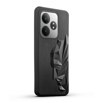 3D Design Soft Silicone Case With Matte Ring Camera Protection Back Cover For Realme GT 6T 5G