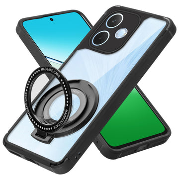 Silicone Grip Clear Case Ring Holder Kickstand For Oppo A5 Pro 5G