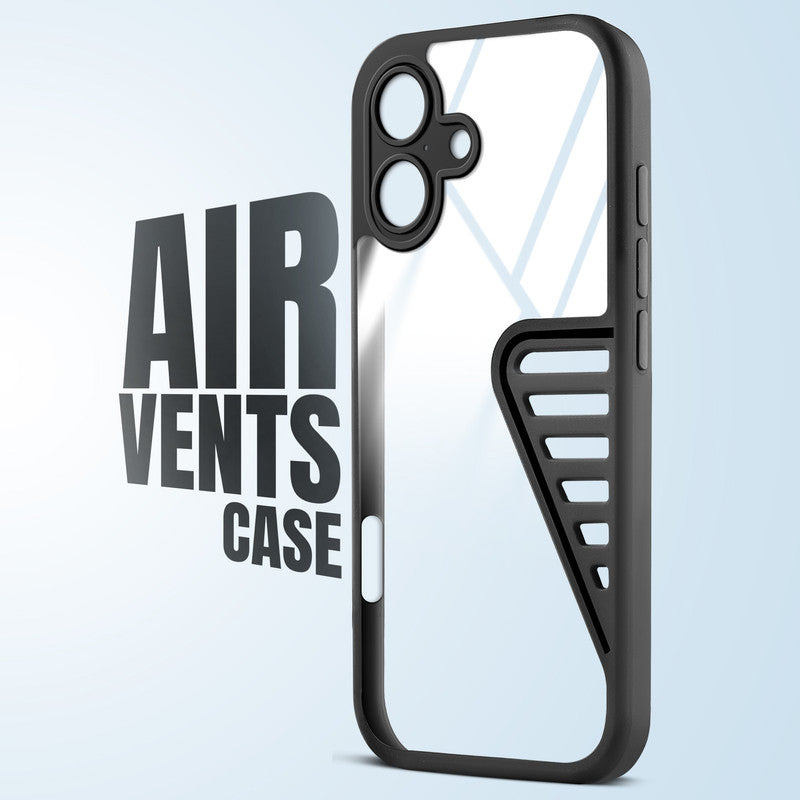 Heat Dissipation Holes Drop-Proof Back Cover for Apple iPhone 16 Plus