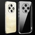 Transparent anti-yellow hard back case fitted on Oppo F31 Pro 5G showing full back coverage and camera protection