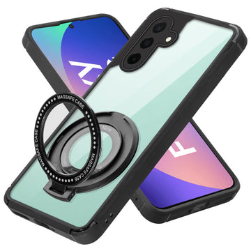 Silicone Grip Clear Case Ring Holder Kickstand For Samsung F56 5G