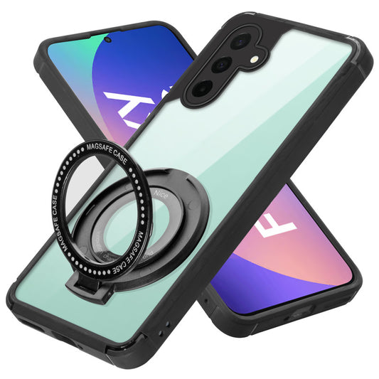 Silicone Grip Clear Case Ring Holder Kickstand For Samsung F56 5G