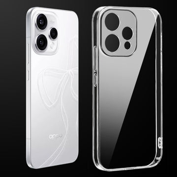 Transparent anti-yellow hard back case fitted on Oppo Reno 15 5G showing full back coverage and camera protection