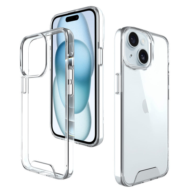 Crystal Clear Transparent Back Cover Case for Apple iPhone 15 Plus