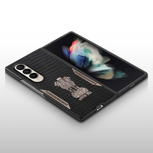Designer Back Case Inspired by Satyamev Jayate, Textured Surface & Soft Inner Fabric for Samsung Z Fold 3