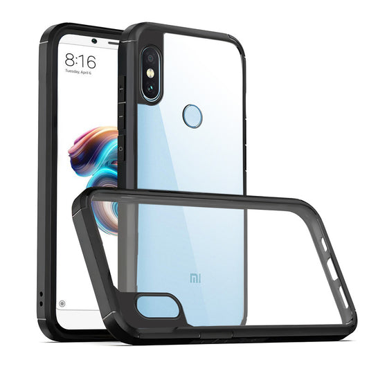 Silicone Border Transparent Back Cover for Redmi Note 5 Pro