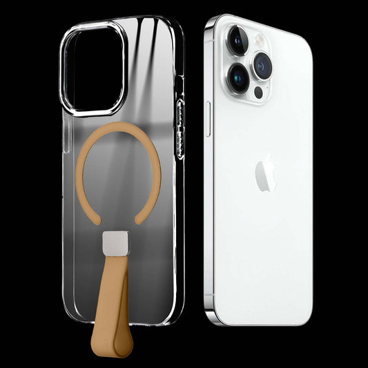 Exquisite MagSafe Transparent Case for Apple iPhone 14 Pro with Strap , Hard Back Cover with Long Lasting Anti Yellowing Protection