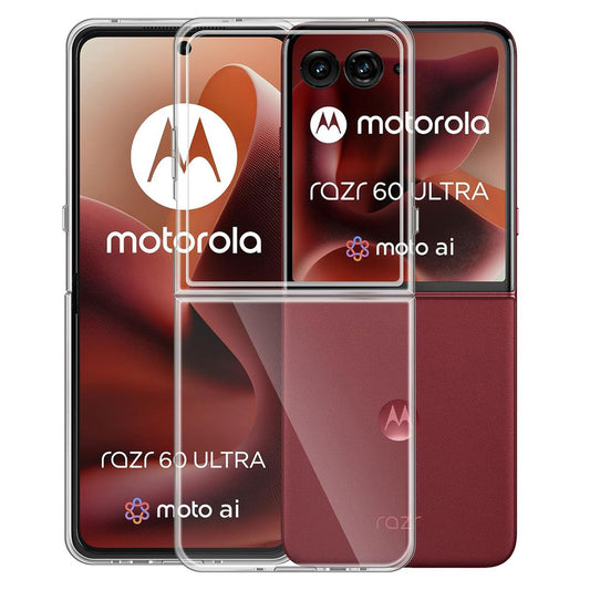 Crystal Clear Hard Anti-Yellow Transparent Back Cover Case For Motorola RAZR 60 Ultra 5G