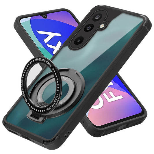 Silicone Grip Clear Case Ring Holder Kickstand For Samsung F16 5G