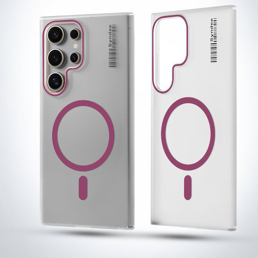 New Elegant Frosted Matte Slim Back With MagSafe Support Back Case For Samsung S24 Ultra 5G