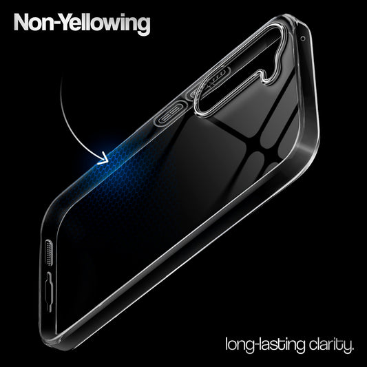 Crystal Clear Anti-Yellow Transparent Back Cover Case With Camera Ring Protection for Samsung S23 5G