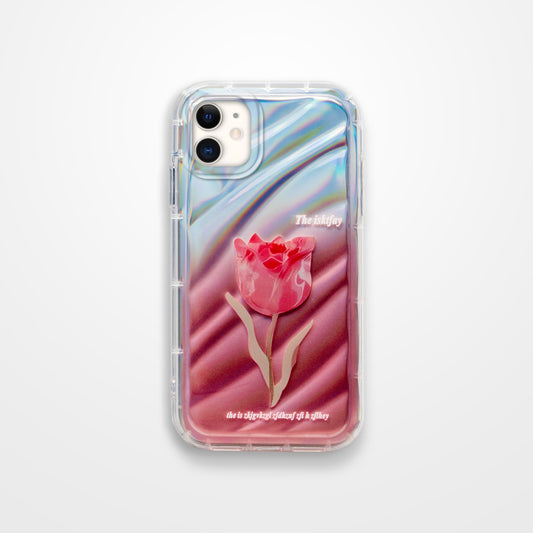 Tulip Flower Print Transparent Back Cover for Apple iPhone 12