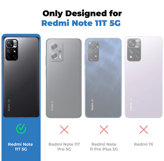 Silicone Border Transparent Back Cover for Redmi Note 11T