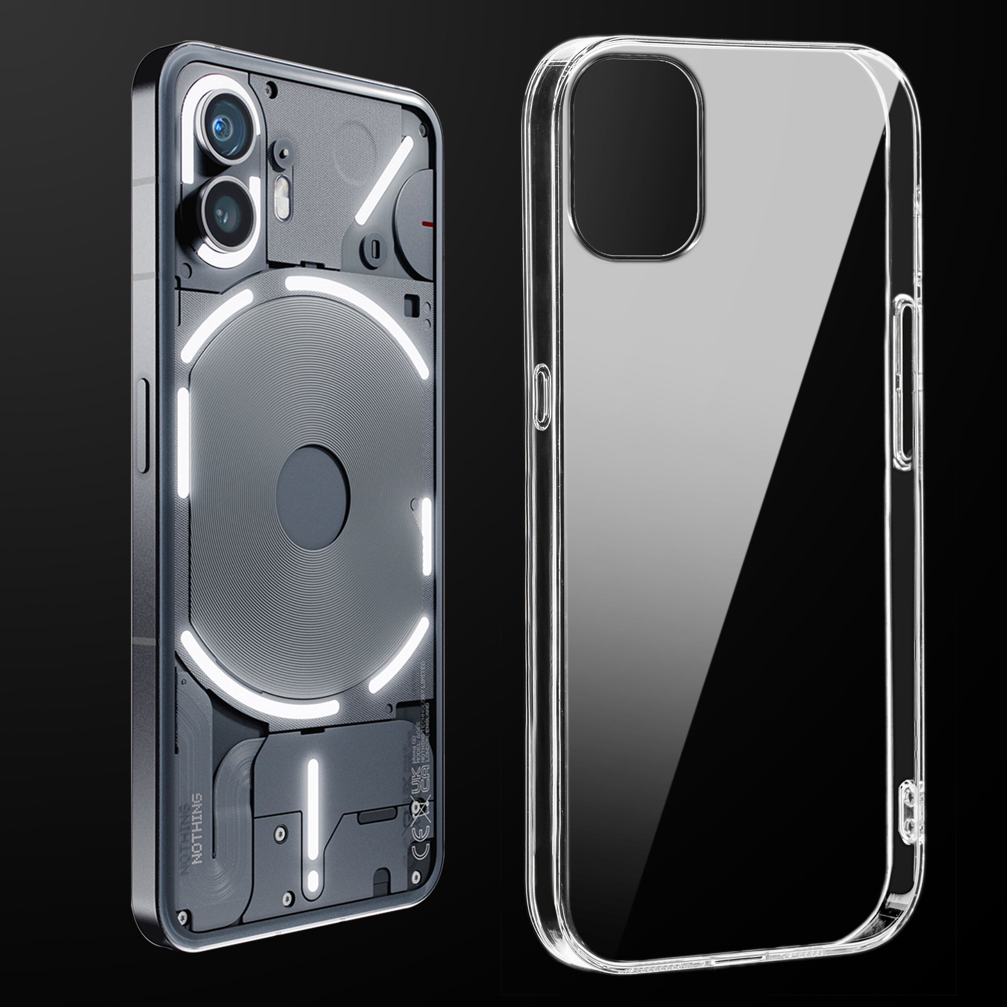 Crystal Clear Hard Back Anti-Yellowing Phone Case For Nothing Phone 1
