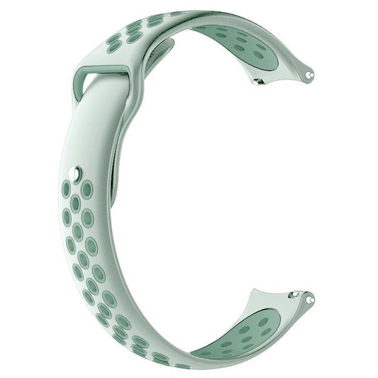 Comfort Fit Breathable Dotted Dual-Tone Silicone Watch Strap - (Only Strap)