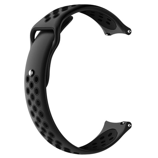 Comfort Fit Breathable Dotted Dual-Tone Silicone Watch Strap - (Only Strap)