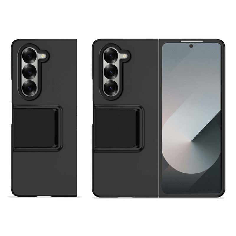 Durable Hard Silicone Phone Case For Samsung Z Fold 6 With Stylish Built-in Kickstand And Shock Absorption