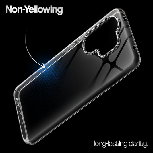 Crystal Clear Anti-Yellow Transparent Back Cover Case With Camera Ring Protection for Vivo V60 5G