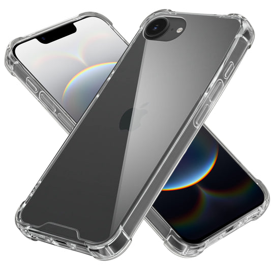 Transparent Shockproof Phone Back Cover Case With Raised Edges For Apple iPhone 16E