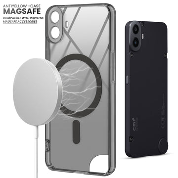 Crystal Clear Hard Back Anti-Yellowing with MagSafe Compatibility Phone Case For CMF by Nothing Phone 1