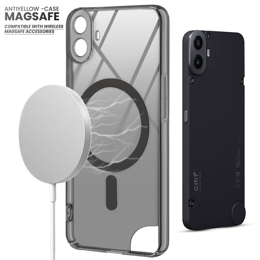Crystal Clear Hard Back Anti-Yellowing with MagSafe Compatibility Phone Case For CMF by Nothing Phone 1