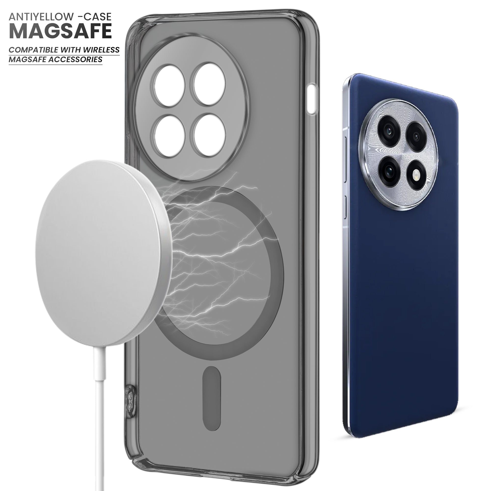 Crystal Clear Hard Back Anti-Yellowing with MagSafe Compatibility Phone Case For OnePlus 13R 5G
